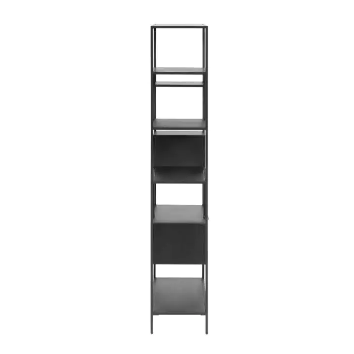 Estantería Acero Acabado Negro, 80 Cm