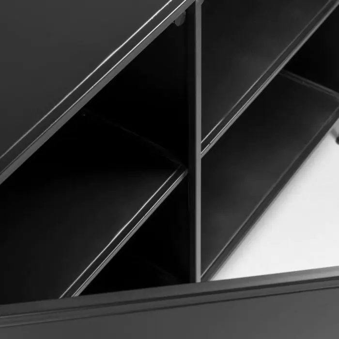 Aparador Acero Pintado Negro, 160 Cm