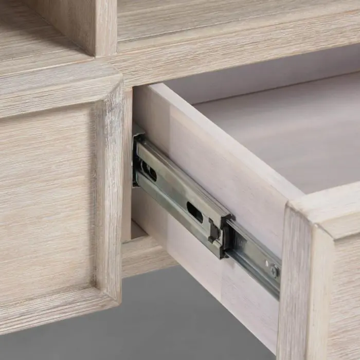 Mueble TV Rústico Blanco Madera reciclada, 165 Cm 