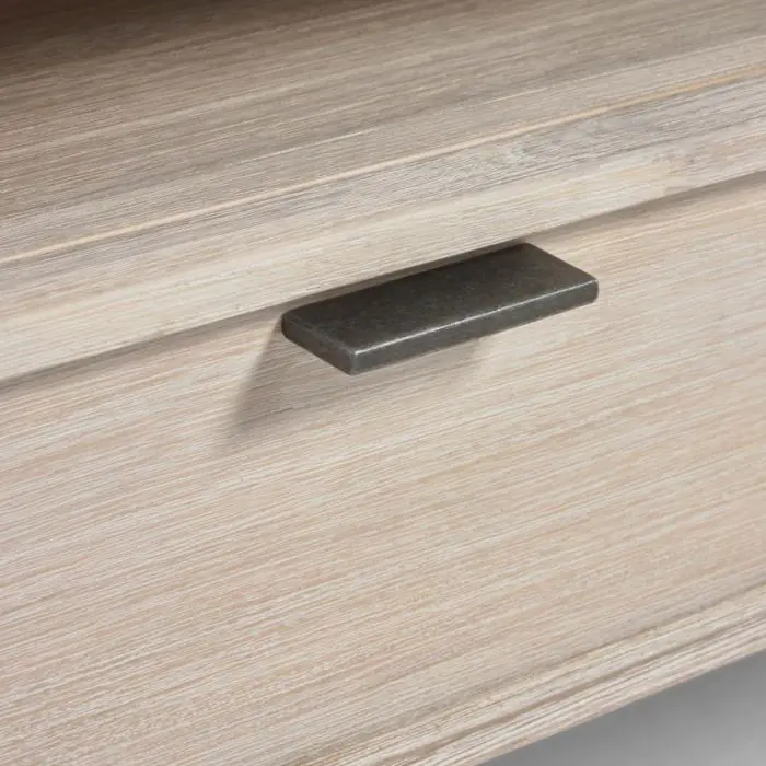 Mueble TV Rústico Blanco Madera reciclada, 165 Cm 