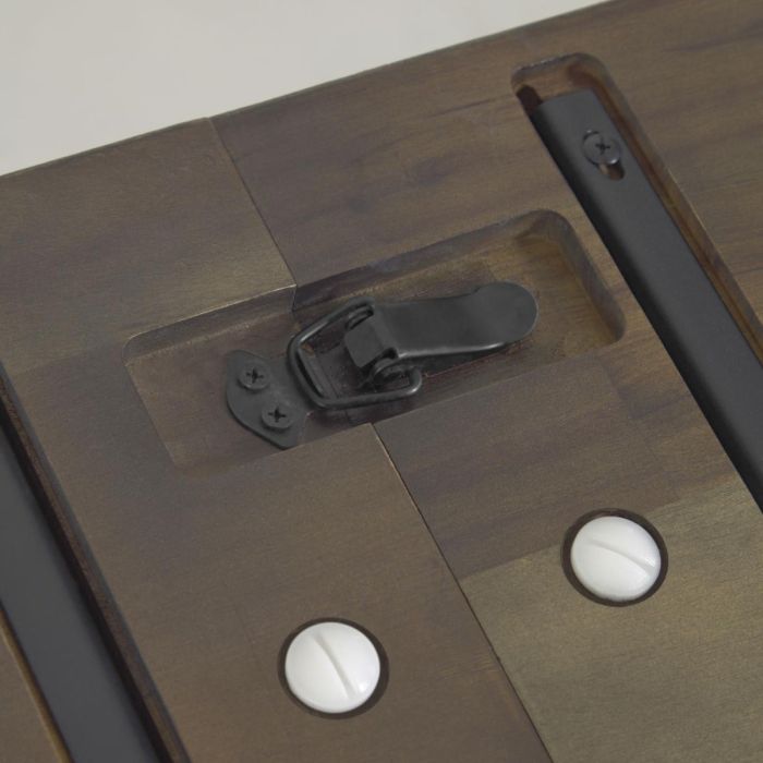 Mesa Comedor Extensible Madera Acacia Gris Acero, 160 Cm