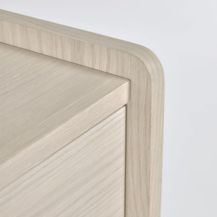Cómoda Nunila Madera Natural Blanco, 90 Cm