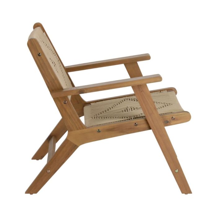 Sillón Geralda Ratán Madera Acacia Marrón Oscuro, 73 Cm