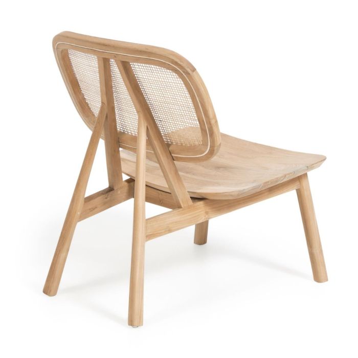 Sillón Madera Maciza Teca Ratán, 64 Cm