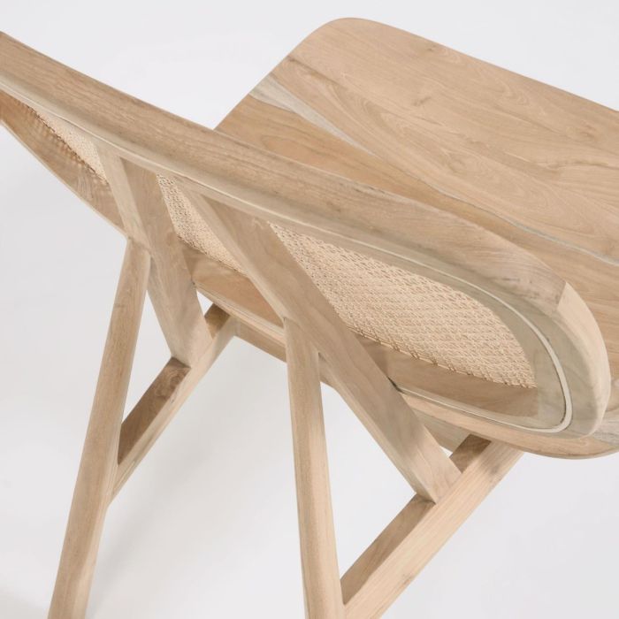 Sillón Madera Maciza Teca Ratán, 64 Cm