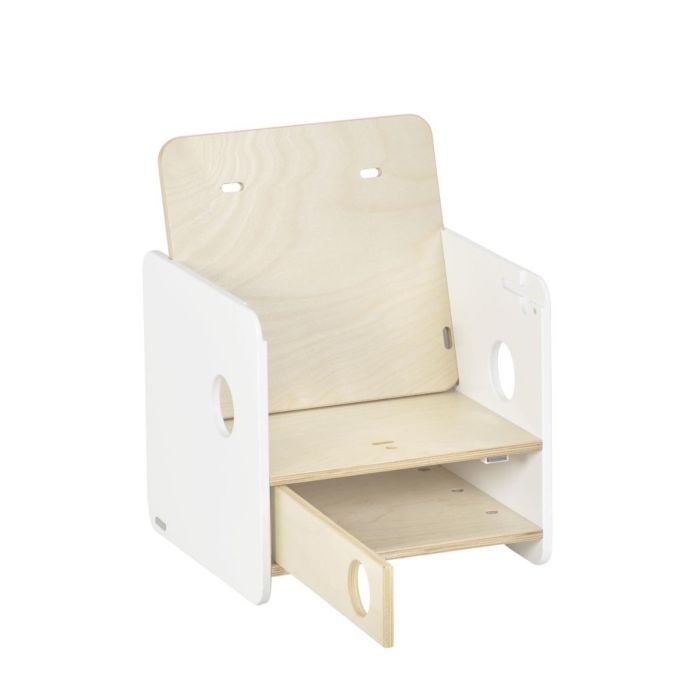 Silla Trona Nunn Estilo Nórdico Natural Madera Abedul, 36 Cm