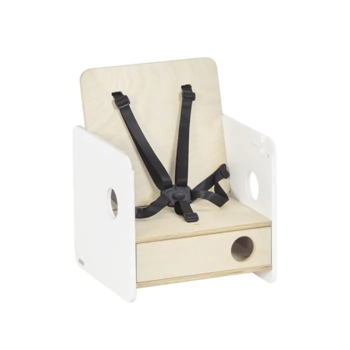 Silla Trona Chapa Abedul Natural, 36 Cm