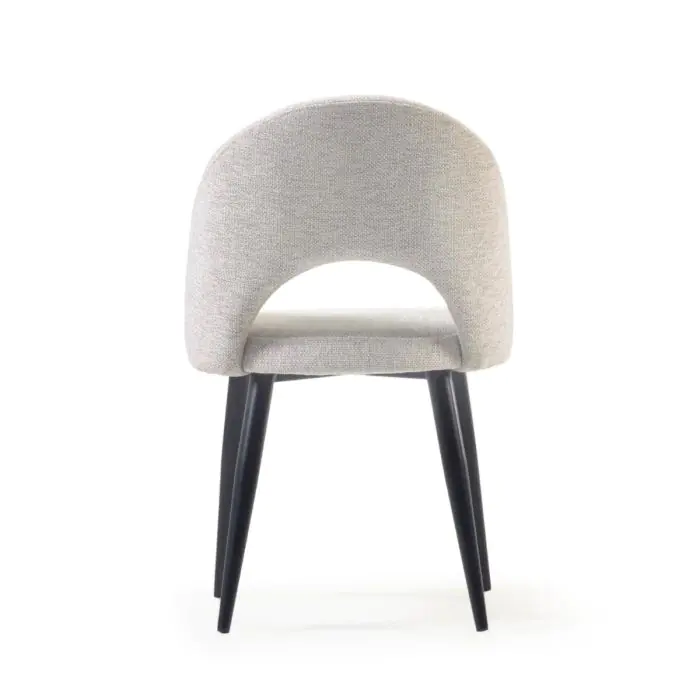 Silla Nórdica Tejido Beige Acero Negro