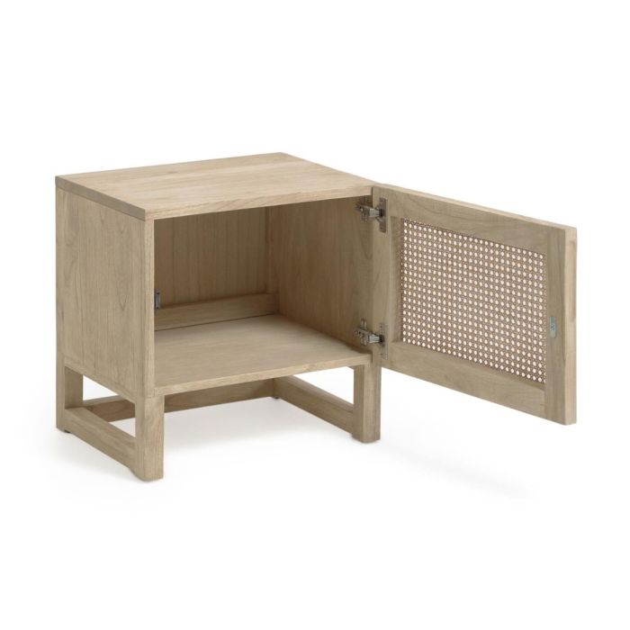Mesita de Noche Rexit Madera Mindi Ratán, 48 Cm