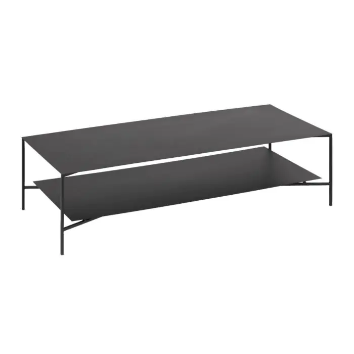 Mesa Centro Industrial Metal Negro