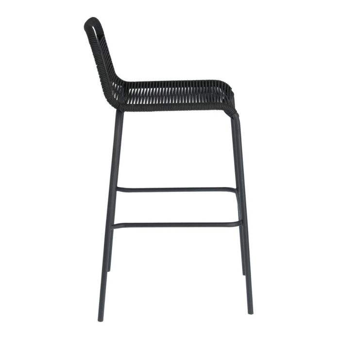 Taburete Lambton Étnico Tropical Negro, 53 Cm