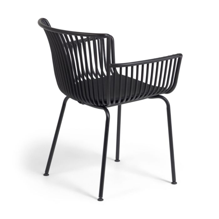 Silla De Exterior Diseño Ergonómico Negro, 59 Cm
