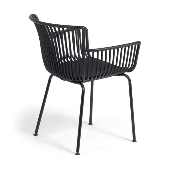 Silla De Exterior Diseño Ergonómico Negro, 59 Cm