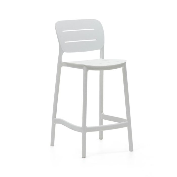 Taburete Alto Morella Polipropileno Blanco, 46 Cm