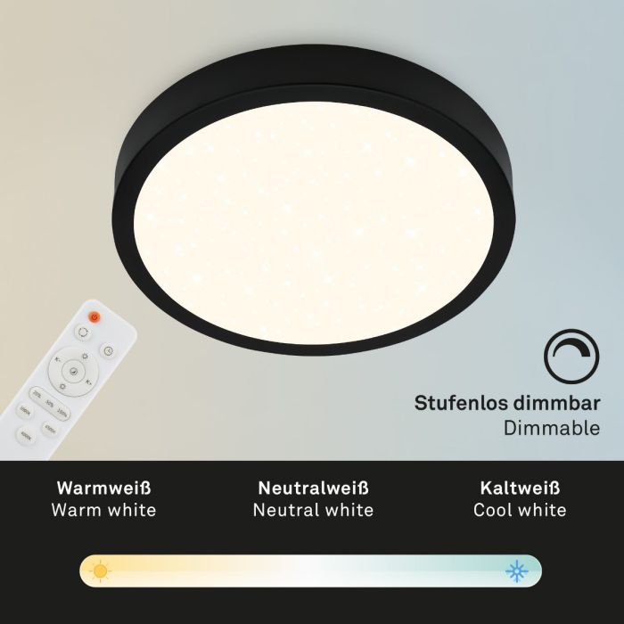 Lámpara Led De Superficie Negro