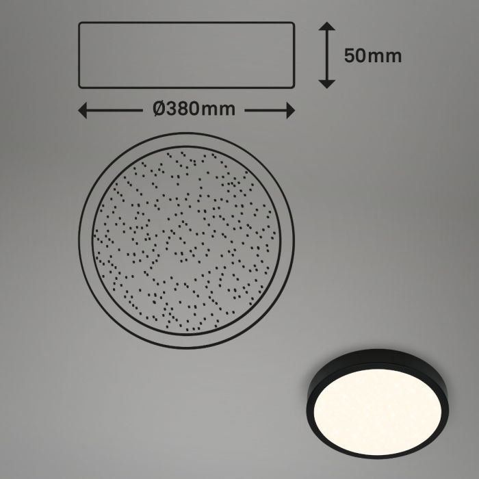 Lámpara Led De Superficie Negro