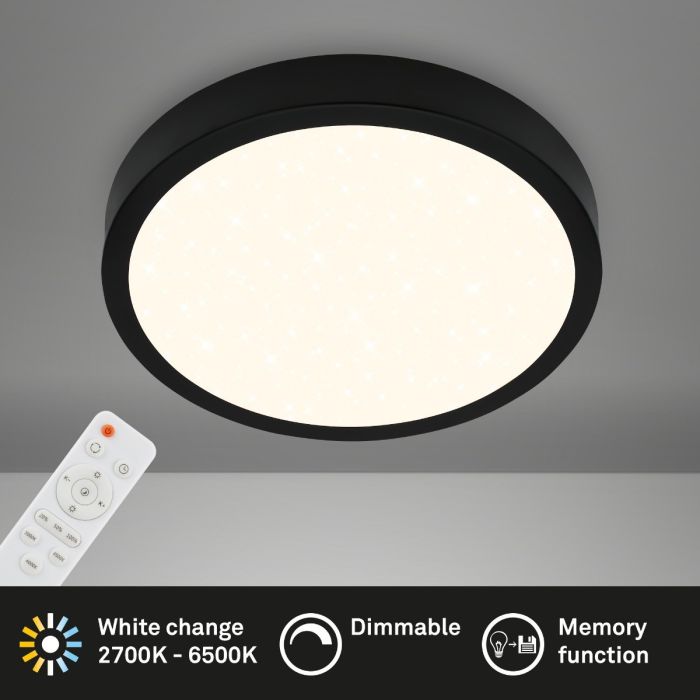 Lámpara Led De Superficie Negro