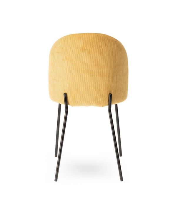 Silla Tejido Pana Color Mostaza Metal, 52'5 Cm