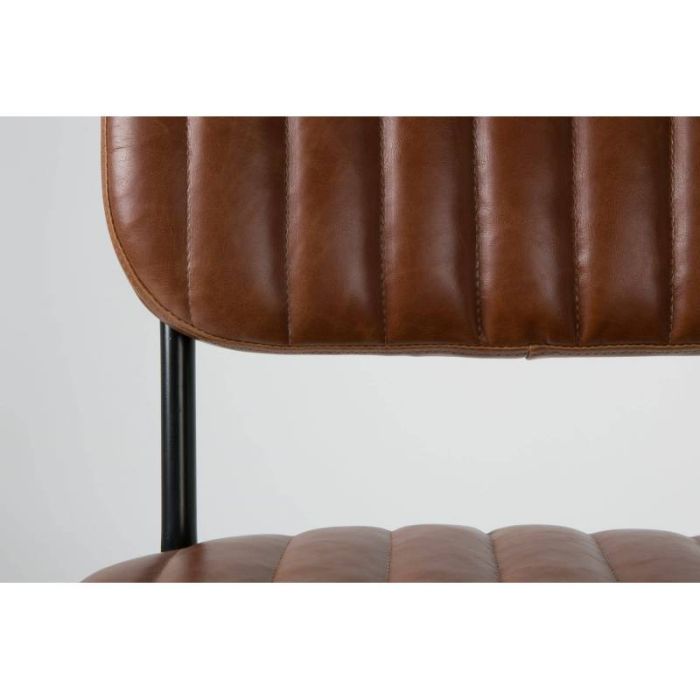 Silla Marrón Vintage Madera Roble Negro, 81 Cm