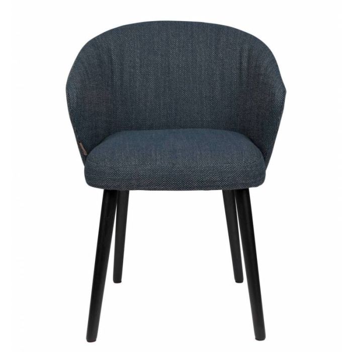 Silla Waldo Estilo Moderno Azul Tejido Hierro, 52'5 Cm