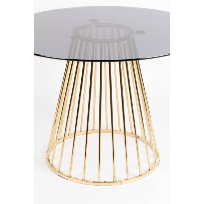 Mesa de Comedor Floris Cristal Hierro 