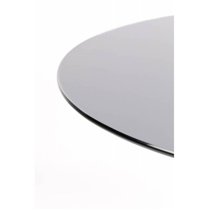 Mesa de Comedor Cristal Humo Hierro Dorado, 104 Cm