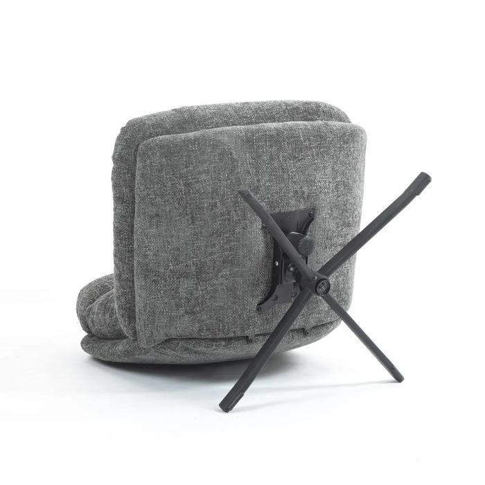 Sillón Reclinable Giratorio Gris, 78 Cm