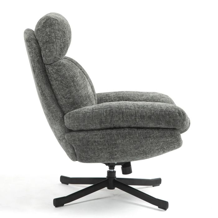 Sillón Reclinable Giratorio Gris, 78 Cm