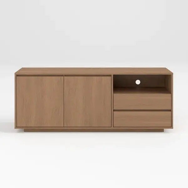 Aparador Bajo Como 2 Puertas 2 Cajones Madera Roble, 185 Cm