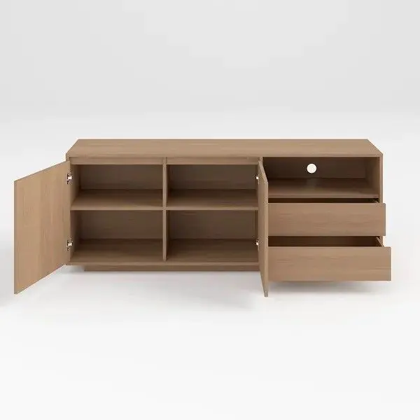 Aparador 2 Puertas 2 Cajones Madera Roble, 185 Cm