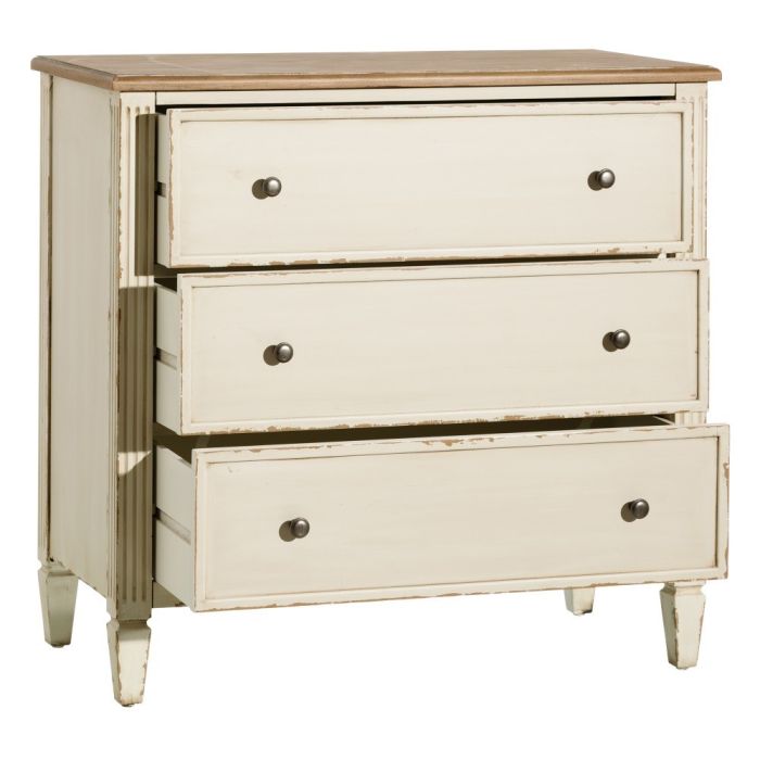 Cómoda Beige Madera Abeto, 90 Cm