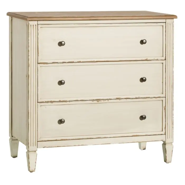 Cómoda Beige Madera Abeto, 90 Cm