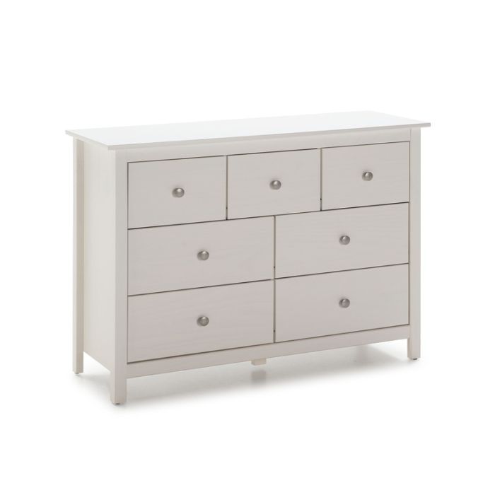 Cómoda Berna 4C3c Madera Pino Blanco, 110 Cm