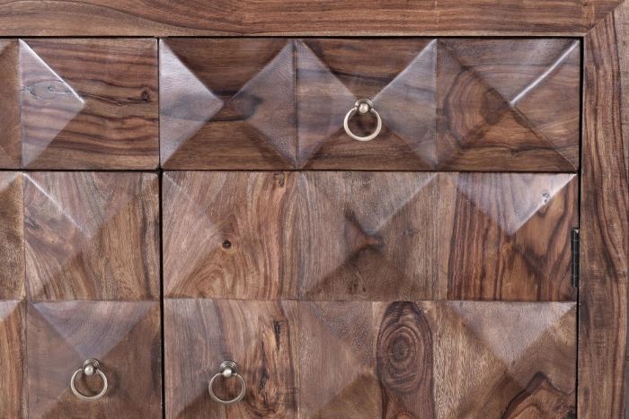 Cómoda Madera Palisandro Hierro Color Cerezo Oscuro, 100 Cm