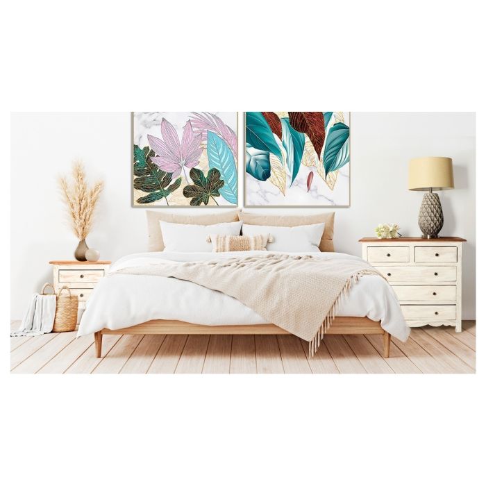 CÓMODA NORWICH Madera blanco decapado 5 cajones