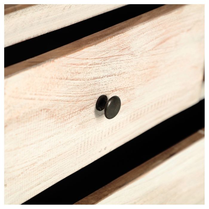 CÓMODA NORWICH Madera blanco decapado 5 cajones