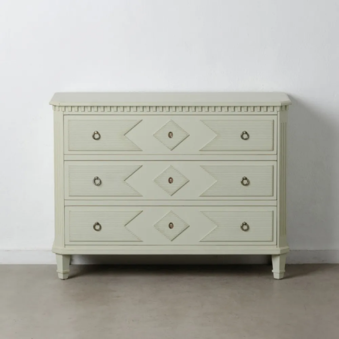 Cómoda Vintage Madera Abeto Verde Claro, 110 Cm