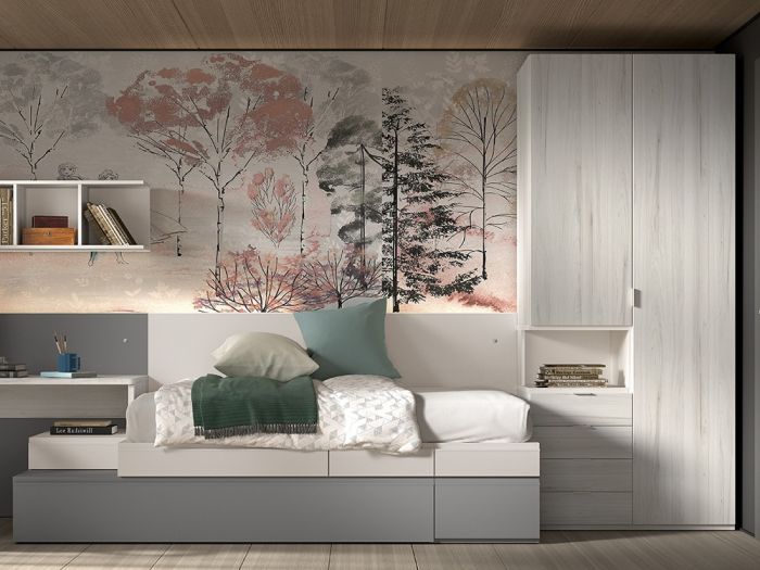 Cama Modular Juvenil con Escritorio Formas F151