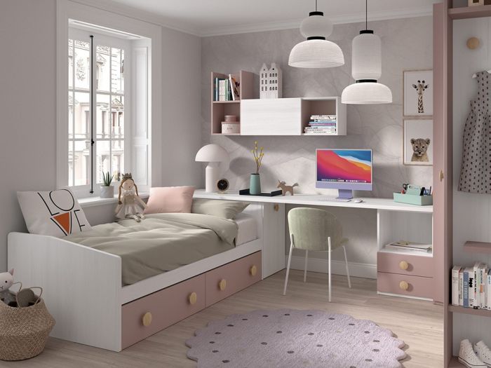 Cama Nido con Cajones y Zona de Estudio Formas F105