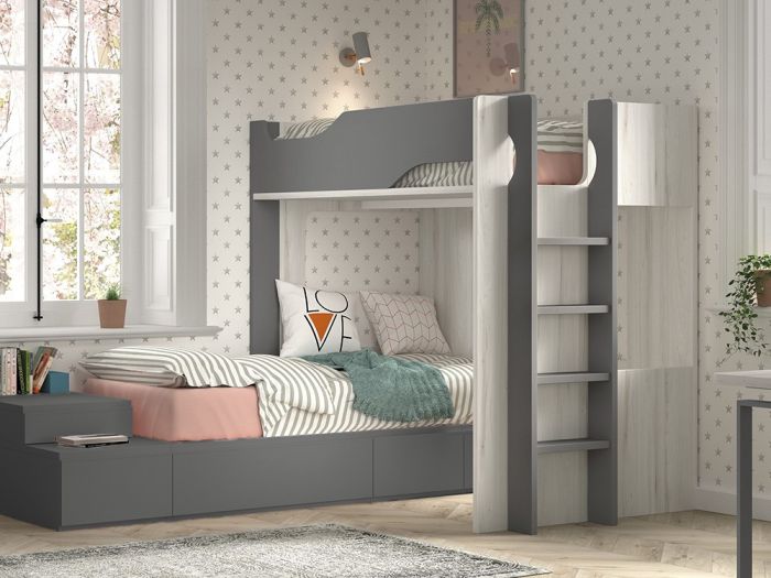Composición Cama Alta/Cama Modular Formas F206