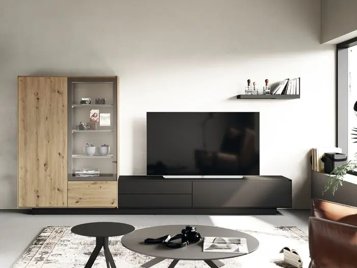 Composición Salón Mueble TV Vitrina Addliving