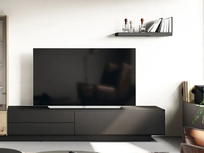Composición Salón Mueble TV Vitrina Laminado, 337'4 Cm