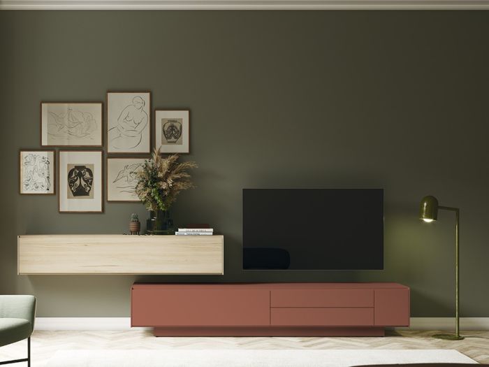 Composición Salón Laminado Haya, 245'2 Cm
