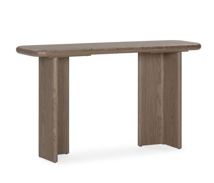 Consola nórdica en madera marrón claro.