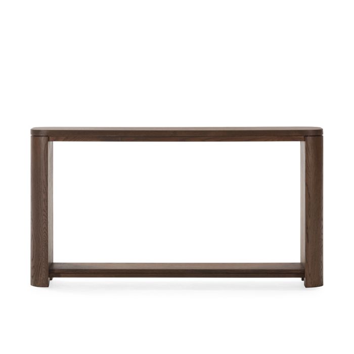 Consola en madera de roble marrón 152 cm
