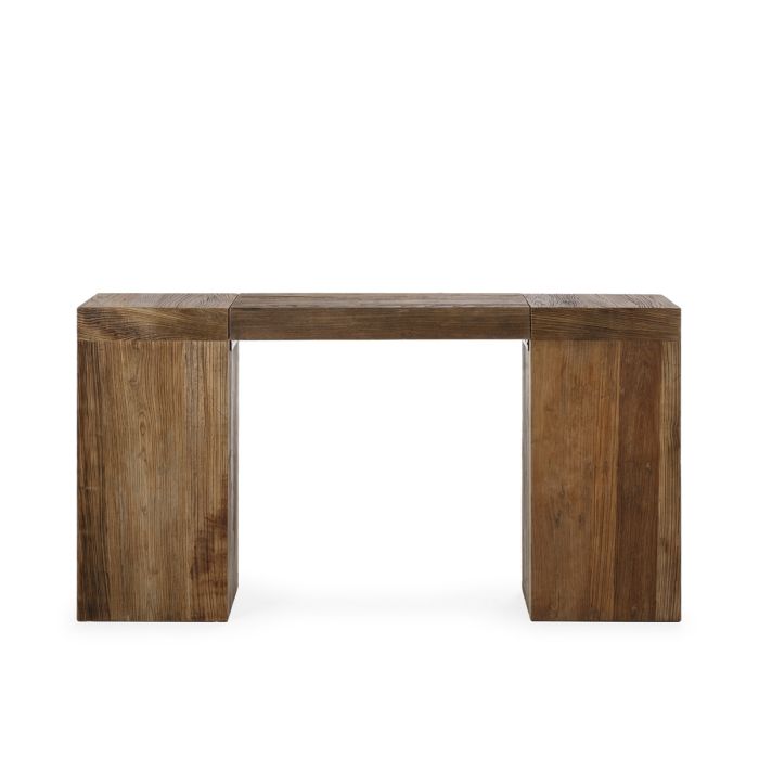 Consola en madera de olmo recuperado marrón 160 cm