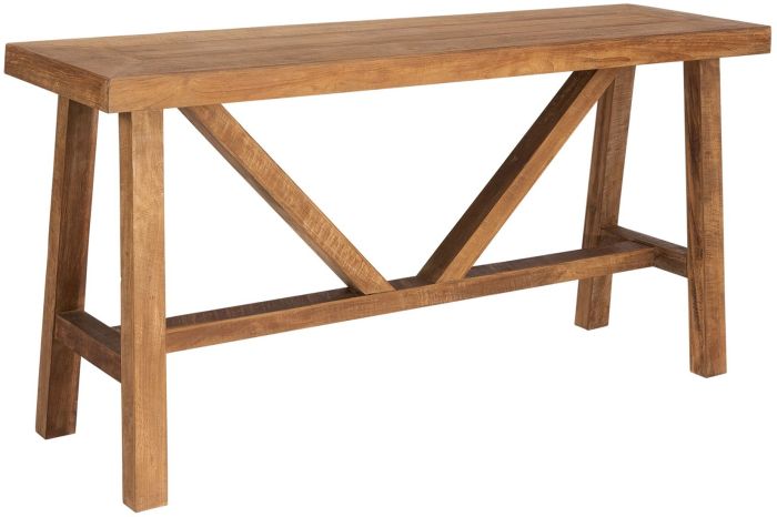 Consola en madera de teca reciclada natural 150 cm
