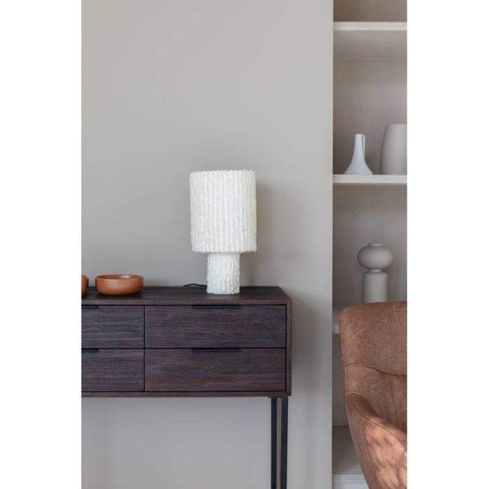 Aparador 6 Cajones Madera Teca Hierro, 135 Cm