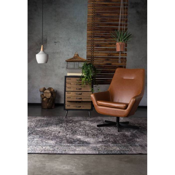Cómoda Sol Industrial Natural Negro, 40 Cm