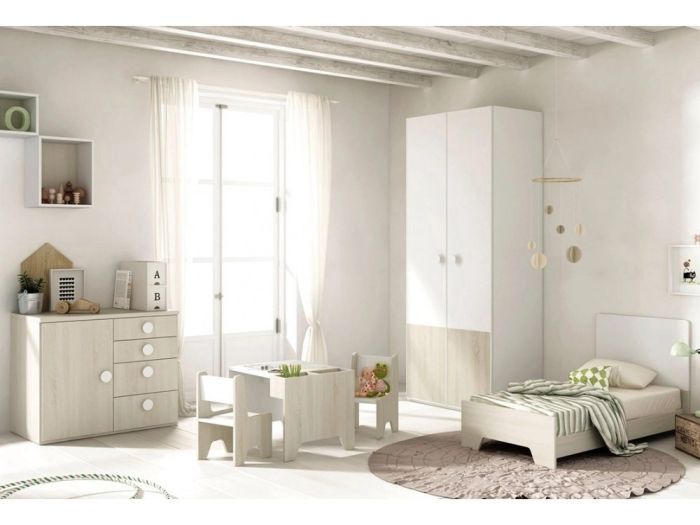 Cuna Convertible Con Ruedas Madera Blanco, 147'6 Cm